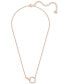 ფოტო #2 პროდუქტის Rose Gold-Tone Crystal Hand & Ring Choker Necklace, 11-7/8" + 3" extender
