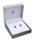 ფოტო #12 პროდუქტის Multi Colored Cubic Zirconia Cushion Shape Stud Earring in Sterling Silver