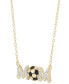 Diamond Soccer Mom Pendant Necklace (1/10 ct. t.w.) in Sterling Silver or 14k Gold-Plated Sterling Silver, 16" + 2" extender