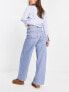 Фото #2 товара River Island low rise wide leg jean in medium blue