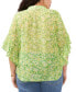 Plus Size Floral-Print Ruffle-Sleeve Top