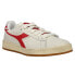 Diadora Game L Low Icona Lace Up Mens Off White, Red Sneakers Casual Shoes 1779