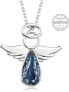 Necklace with blue-gray crystal Angel Rafael