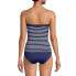 Women's Chlorine Resistant Bandeau Tankini Swimsuit Top with Removable Adjustable Straps