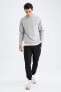 Regular Fit Bisiklet Yaka Sweatshirt