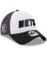 Фото #1 товара Men's White and Black Brooklyn Nets Back Half 9TWENTY Adjustable Hat
