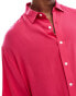 ASOS DESIGN oversized viscose shirt in bright pink