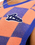 Фото #2 товара AAPE BY A BATHING APE® – Kariertes Strick-Trägertop in Blau/Orange mit Oversize-Schnitt