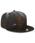 Фото #1 товара Men's Black Cleveland Browns Ink Dye 2022 Sideline 9FIFTY Snapback Hat