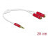 Фото #3 товара Delock 66519 - 3.5mm - Male - 2 x 3.5mm - Female - 0.2 m - Red - White