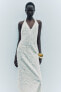 Платье-комбинация из рельефной ткани ZARA