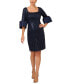 Women's Sequin-Embroidered Bell-Sleeve Dress