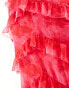 Pretty Lavish ruffle maxi dress in pink and red print