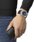 ფოტო #5 პროდუქტის Men's Swiss Automatic PRX Powermatic 80 Blue Leather Strap Watch 40mm