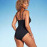 Фото #3 товара Women's Shaping Square Neck One Piece Swimsuit - Shade & Shore Black XS