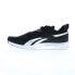 Reebok Runner 4 4E Mens Black Wide Canvas Athletic Running Shoes