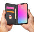 Hurtel Magnet Card Case etui do iPhone 13 pokrowiec portfel na karty kartę podstawka czarny