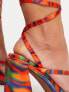 ASOS DESIGN Wide Fit Nara strappy block heeled sandals in multi