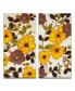 'Yellow Florals' 2 Piece Canvas Wall Art Set, 24x24"