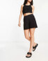 Фото #8 товара Weekday Kit linen mix shorts in black