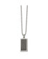 Chisel black Stoving Varnish Rectangle Dog Tag Ball Chain Necklace