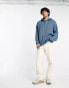 Фото #8 товара ASOS DESIGN oversized knitted jumper with hoodie in blue