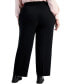 Фото #4 товара Plus Size Tab-Waist Pleated Trousers, Created for Macy's