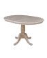 36" Round Top Pedestal Table with 12" Leaf