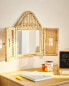 Kids’ rattan house wall mirror