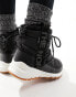 The North Face Thermoball insulated lace up boots in black and white