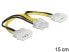 Фото #1 товара Delock 83410 - 0.15 m - EPS (8-pin) - Molex (3-pin) - Male - Male - Black - Yellow