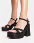 RAID Keiran platform sandals in textured black metallic - exclusive to ASOS Черный, US 9 - фото #2