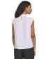 Women's Pleated-Keyhole High-Neck Sleeveless Top