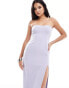 Фото #3 товара ASOS DESIGN sweetheart bandeau midi dress in lilac