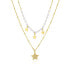 Фото #1 товара Wisdom SWI04 Fashion Gold Plated Double Star Necklace