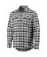 Фото #4 товара Men's Navy and Gray Washington Capitals Ease Plaid Button-Up Long Sleeve Shirt