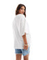 ASOS DESIGN oversized t-shirt with margs drink photographic in white