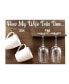 Фото #1 товара How My Wife Tells Time Wall Mounted Wine Rack with Glasses and Coffee Mugs, Set of 5