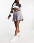 Фото #4 товара Urban Revivo pleat mini skirt with buckle detail in light grey