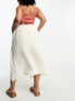 Фото #5 товара Vero Moda Curve wrap tie midi skirt in white