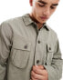 Superdry Military overshirt jacket in light khaki green