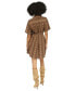 ფოტო #2 პროდუქტის Women's Snakeskin-Print Pleated-Back Shirtdress