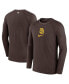 Men's Brown San Diego Padres Authentic Collection Game Raglan Performance Long Sleeve T-shirt