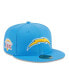 ფოტო #1 პროდუქტის Men's Powder Blue Los Angeles Chargers Main Patch 59FIFTY Fitted Hat