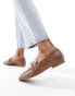 ASOS DESIGN Macaroon chain loafer in Tan