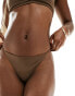 Monki tanga bikini bottom in chocolate brown 2XL - фото #2