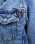 Фото #2 товара ASOS DESIGN denim western jacket in midwash blue