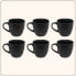 Фото #4 товара Kaffeetassen 6er Set Schwarz Matt 240ml