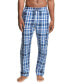 ფოტო #1 პროდუქტის Men's Plaid Woven Pajama Pants