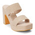 BEACH by Matisse Gem Block Heels Womens Beige Casual Sandals GEM-143